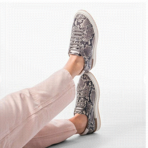 Hush Puppies Sabine Snake Print Leather Sneakers Size 6.5